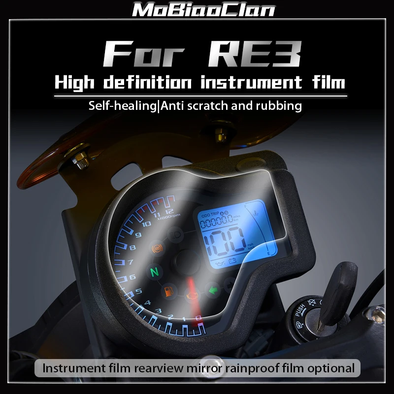 Per CYCLONE RE3 Pellicola per fari Nero affumicato Pellicola per fanali posteriori strumento pellicola protettiva trasparente pellicola per specchietto retrovisore