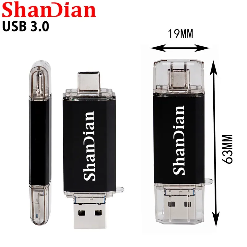 

Multi-function flash drive USB 3.0 pen drive 16G 32G 64G 128G for Android phone 3 in 1 memory stick micro usb & type-c & USB 3.0