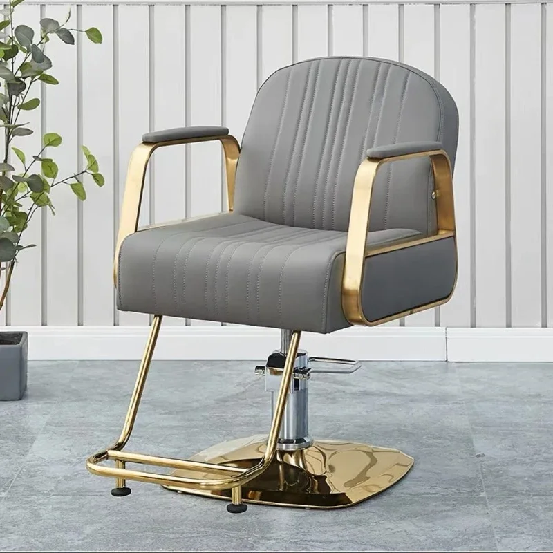 Hair Stylist Barber Chair Gold Vintage Barber Chair Lash Cutting Swivel Cadeira De Barbeiro Profissional No Brasil Furnitur