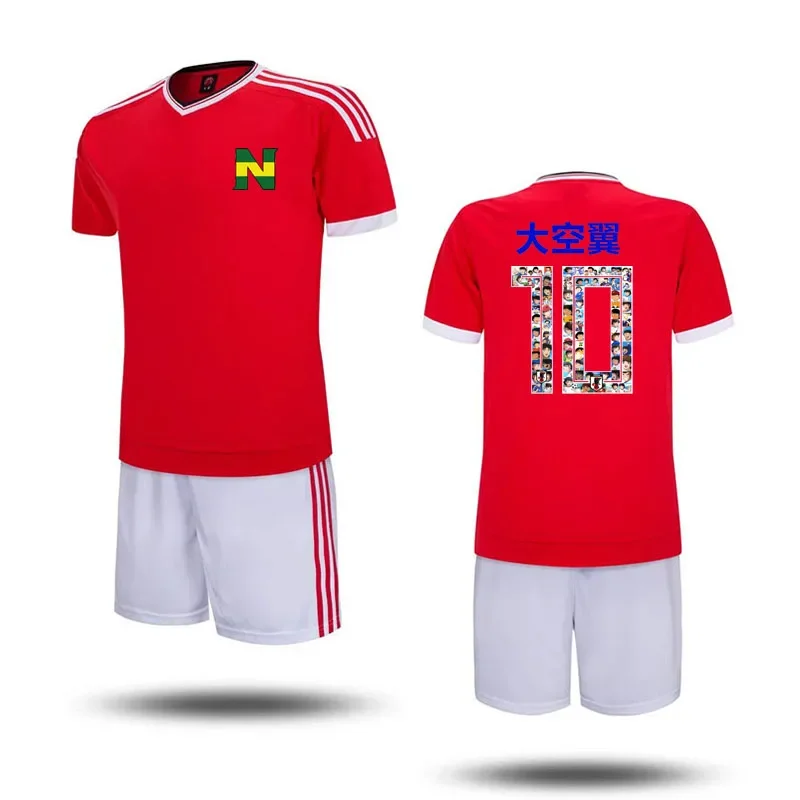 Custom Made Captain Tsubasa Costume Nankatsu High School Football Clothing Set Tsubasa Ozora Red Cosplay Costume