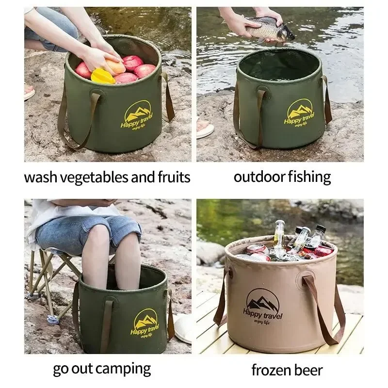 10/20L Foldable Water Bucket Portable Cube Buckets Large Capacity Water Bucket Foot Bath Buckets Fishing Car Camping Accessories