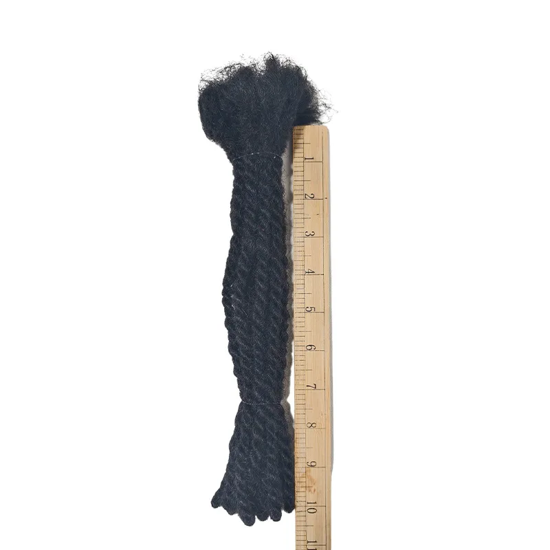 8 cali 10 cali 0,6 cm Afro Kinky Textured Locs Przedłużenia z Włosów Naturalnych 100% Ręcznie Robione Przedłużenia Włosów Damskie Można Farbować od Orientfashion