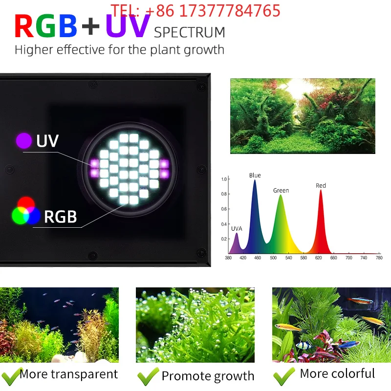 400 D PRO Adjus Height Aquarium Sunrise Sunset Fish Tank LED Aquarium Light For Aquariums