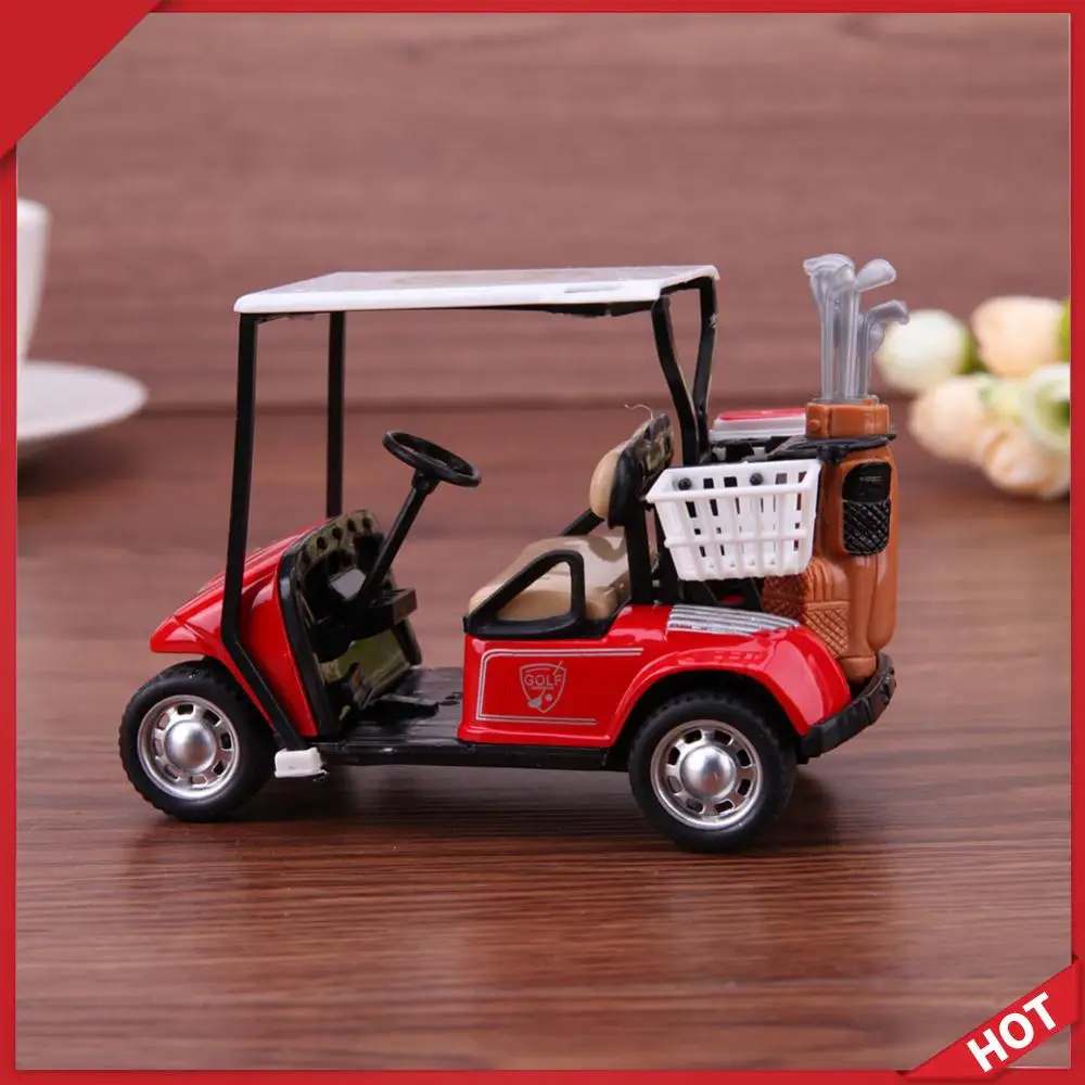 

1/36 Golf Car Model Toy Easy Operation Pullback Action Simulation Golf Cart Model Toy with Light Music for Children Holiday Gift