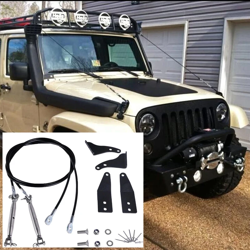 

For Jeep Wrangler JK 2007-2016 2017 2018 Limb Riser Kit Obstacle Eliminate Rope Protector Deflect Low Hanging Branches Brush