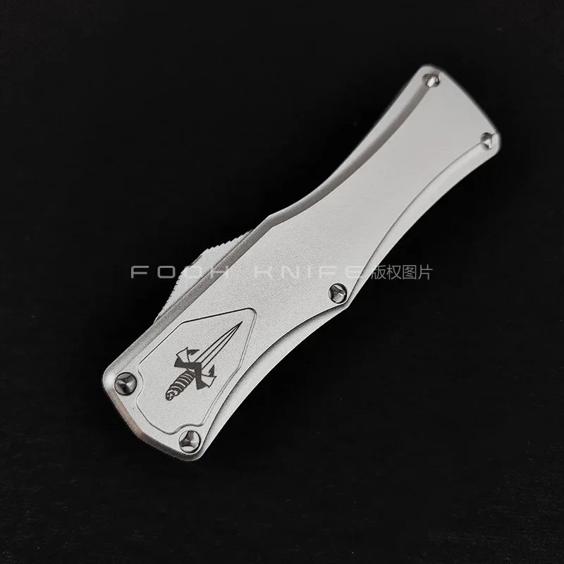 MIRROR SURFACE!! FOOHKNIFE SILVER HERA GODDESS MICRO Tactical TECH Gear D2 Steel CNC 6061 Aluminum Handle EDC Self Defense Tool