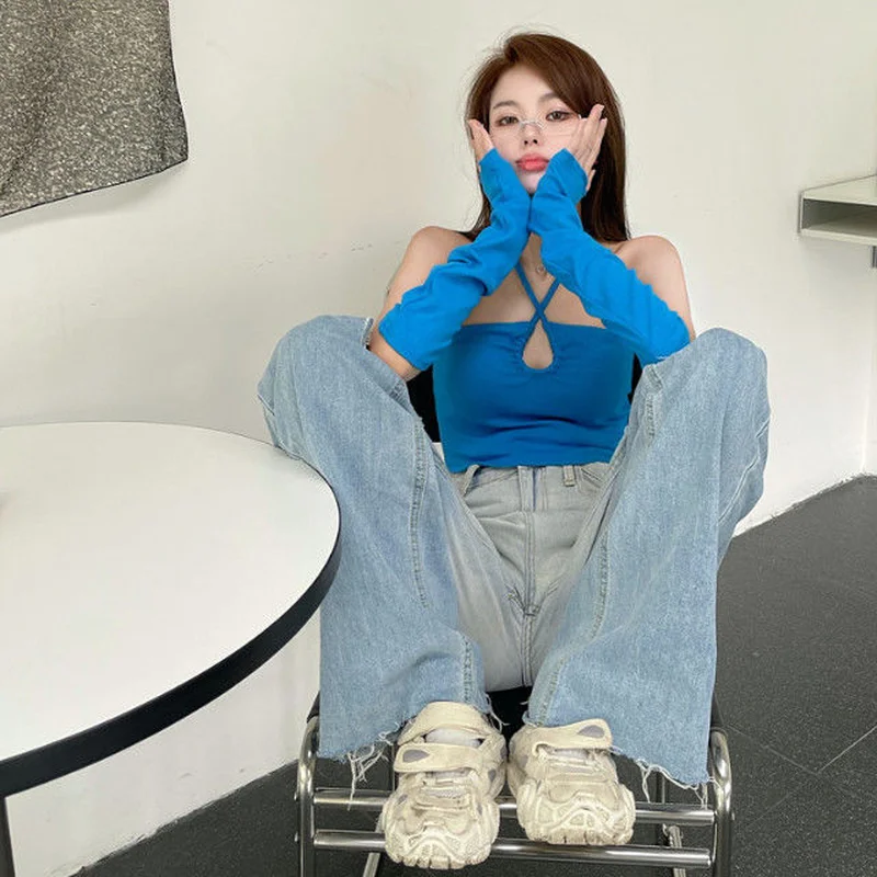 여성 캐주얼 스트리트웨어 홀 디자인 레이스업 하라주쿠  - Street Fashion Korean Girl 리뷰 및 가격