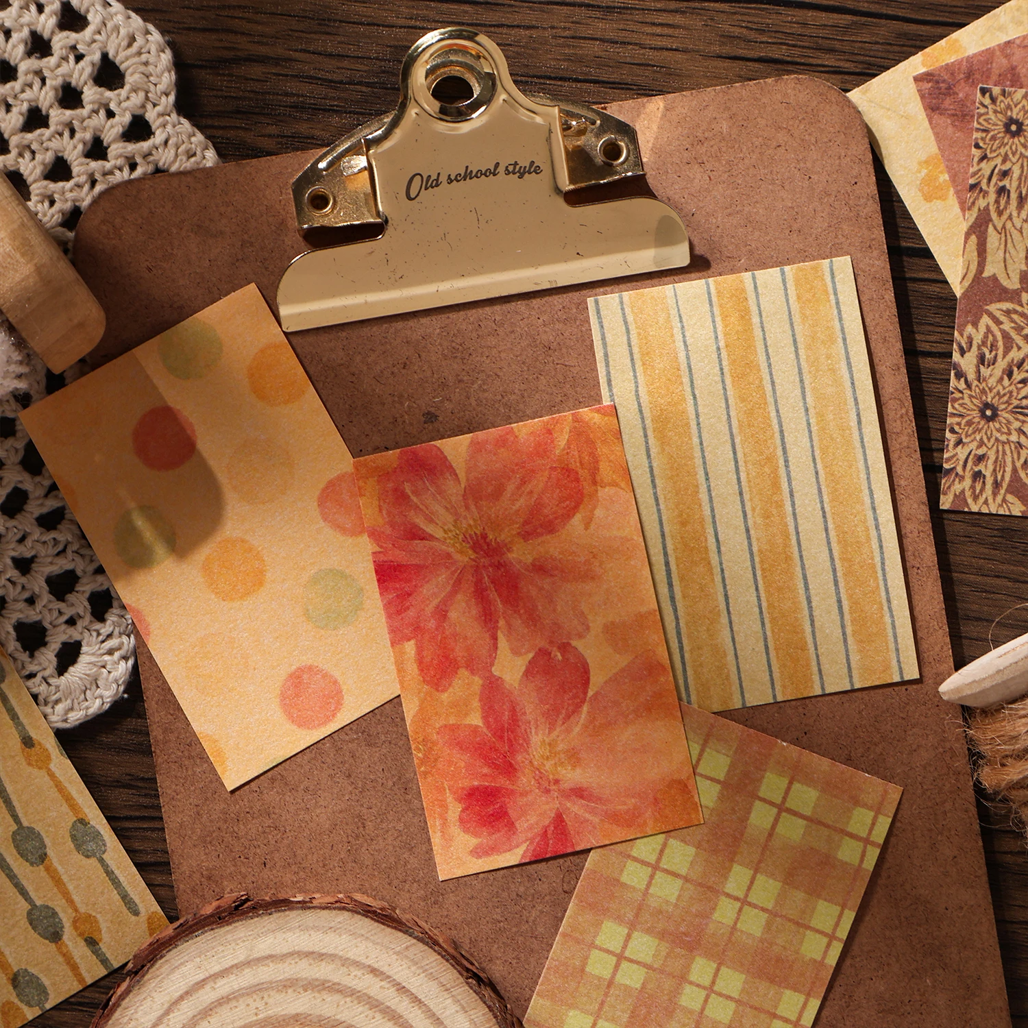 60sheets Senyu Weaving Dream Series Retro Basic Texture Memo Material Paper DIY Handmade Scrapbook Journal Supplies
