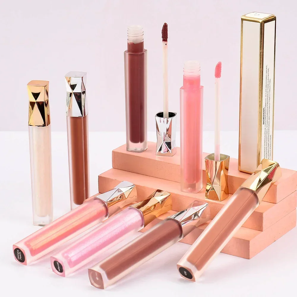 

5ml Private Label Lipgloss Custom Bulk Liquid Lipstick Metallic Matte Gloss Waterproof Pigment Long-lasting Moisturizer Makeup