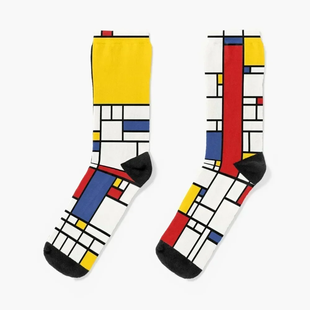 

Piet Mondrian Socks custom sports Thermal man winter floral sports stockings Luxury Woman Socks Men's