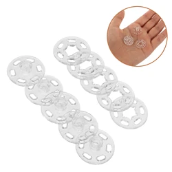 100pcs Invisible Snap Button DIY Transparent Snap Button Fasteners Press Studs Replacement for Bibs Shirts Clothing 10mm