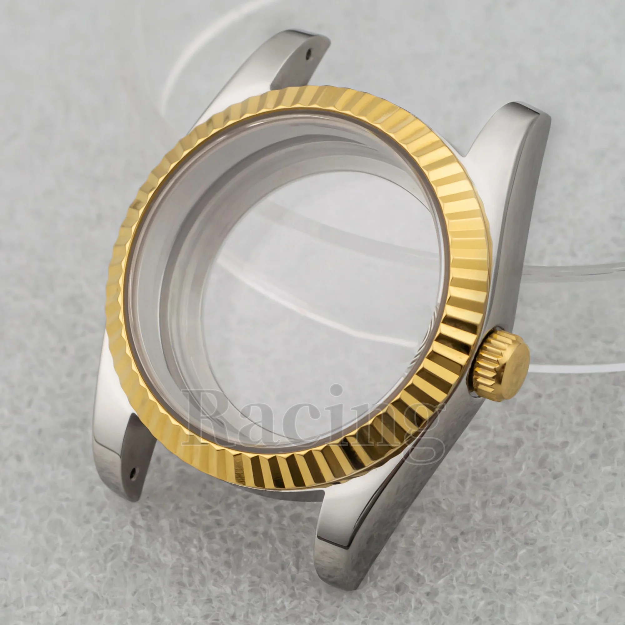 36/39mm Watch Case for Datejust Silver Black Rose Gold Stainless Steel Sapphire Crystal Case for NH34/35/36 Movement Watch Parts