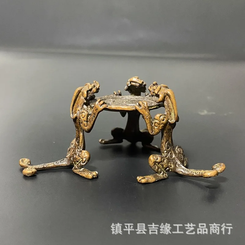 Three-legged beast Pixiu dragon , teapot cover rack, set accessories, tea props, candlestick, wax stand, decorati