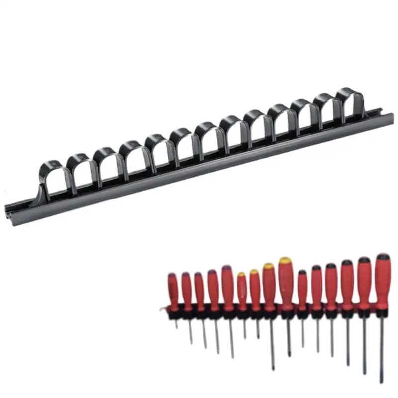 พลาสติก Wall Mount ประแจ Plier ไขควง Organizer Rail Rack ผู้ถือโรงรถ Workshops ฮาร์ดแวร์เครื่องมือแขวนจอแสดงผล