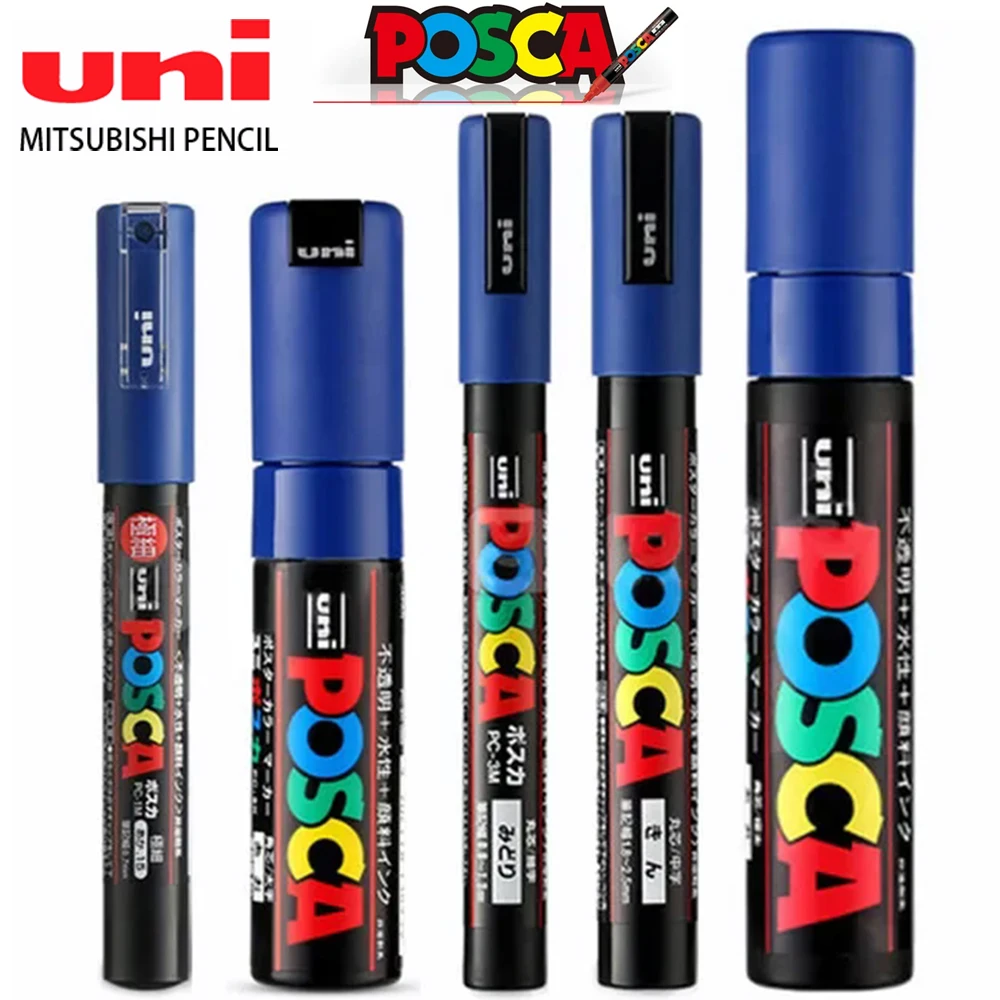 

5pcs Japan UNI Posca Marker Pens PC-1M/3M/5M/8K/17K Painting POP Poster Advertising Pen Art Stationery Coloring Markers