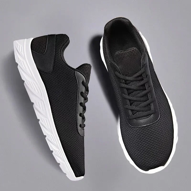 Black Breathable Casual Shoes for Man Sneakers Men Shoes Footwear Male Soft flat Walking Shoes Mocassin zapatillas de deporte