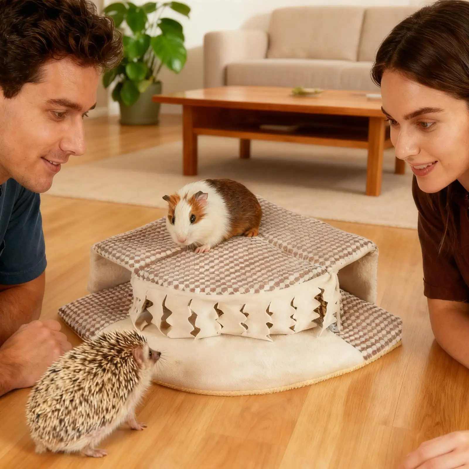 

Кровать для хомяка, туннельный домик с кисточкой, кровати для маленьких животных, бородатые драконы, хорьки, среда обитания, домашняя гостиная, уголок