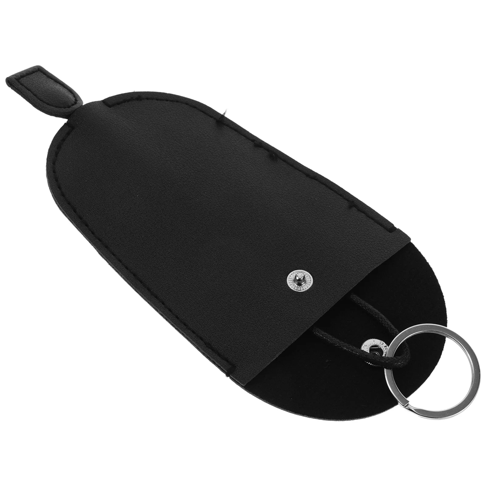 

Portable PU Small Car Key Bag Snap Button Closure Compact Protective Cover Key Holder Case for Car Keys