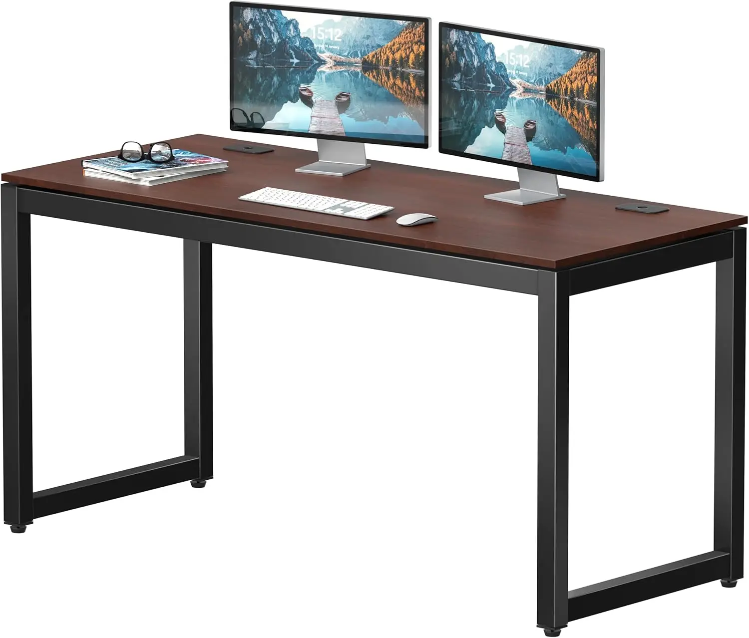 

55-Inch Commercial-Grade Office Computer Desk, Cherry
