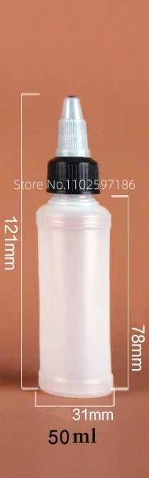 10-200 ml geperst fles semi-transparante geldop puntige neus geëxtrudeerd plastic zachte sub schilderinkt aanpassing split groothandel