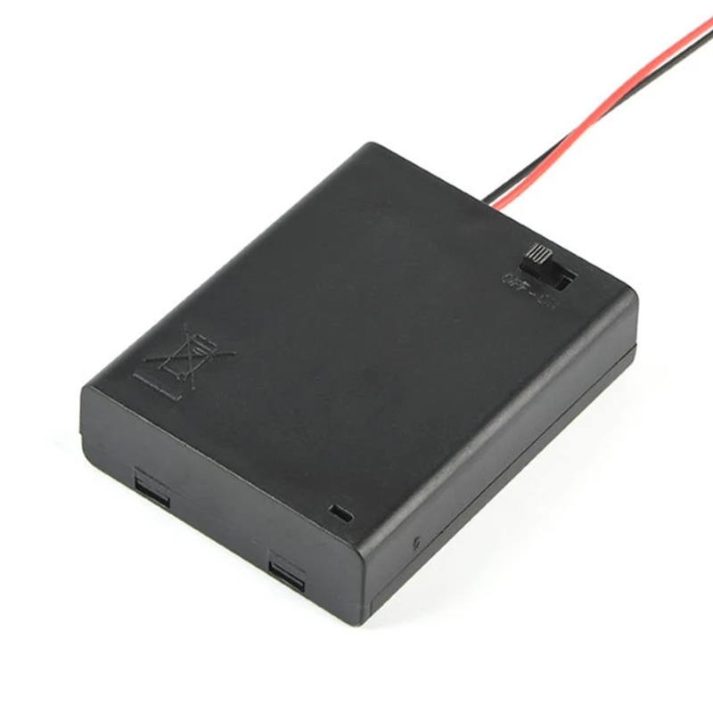 Q22A 4 Slot 3A Battery Holder 6V Corded Connection Spring Mechanism Switcher Control