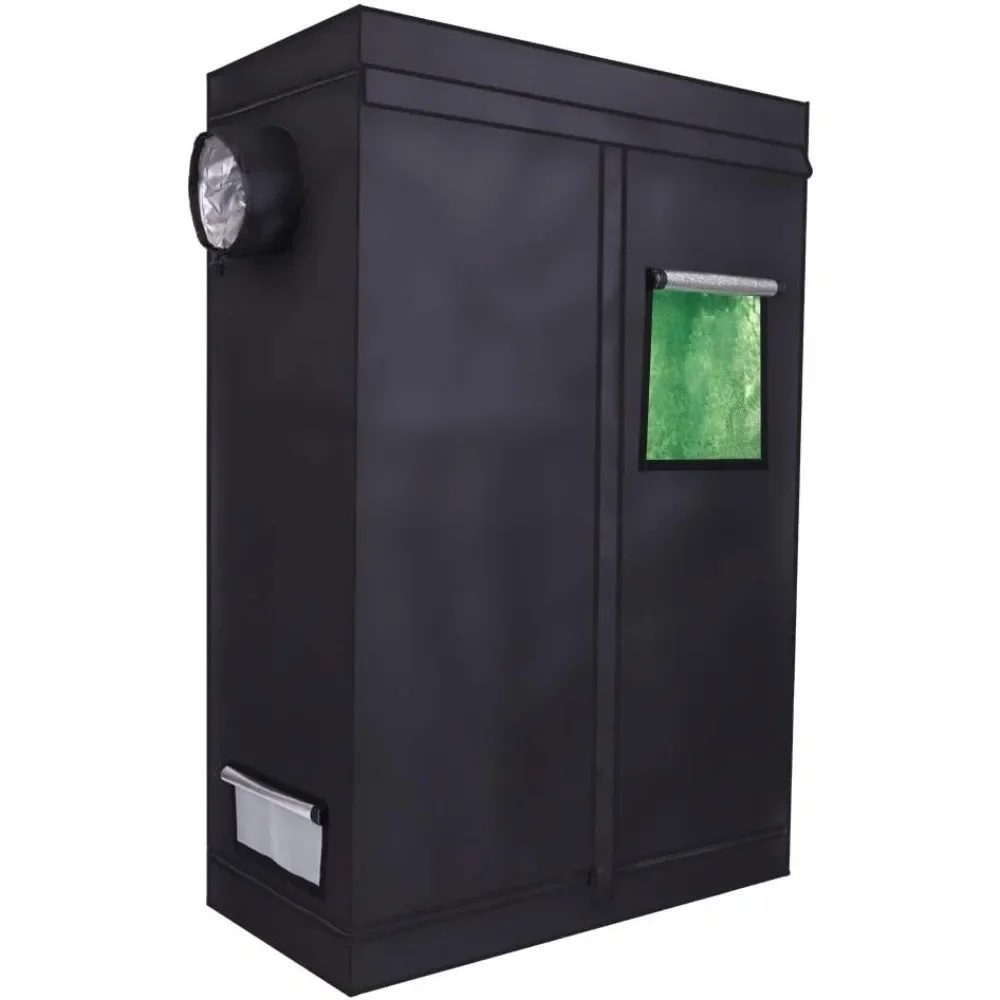 

47" x 24" x 70" Grow Tent, High Reflective Mylar Hydroponic Plant Growing Room with Removable Floor Tray & Observation Window