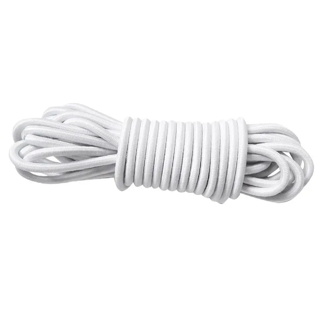 Latex Elastic Shock Cord 5mm Tie Down Rope Strong Resistant Marine Rope for Kayaking and Camping Use