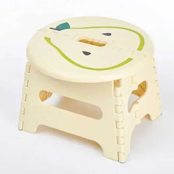 2024 Adults & Kids Children Thickened  Plastic Step Stool Portable Folding Chair Small Bench Stool