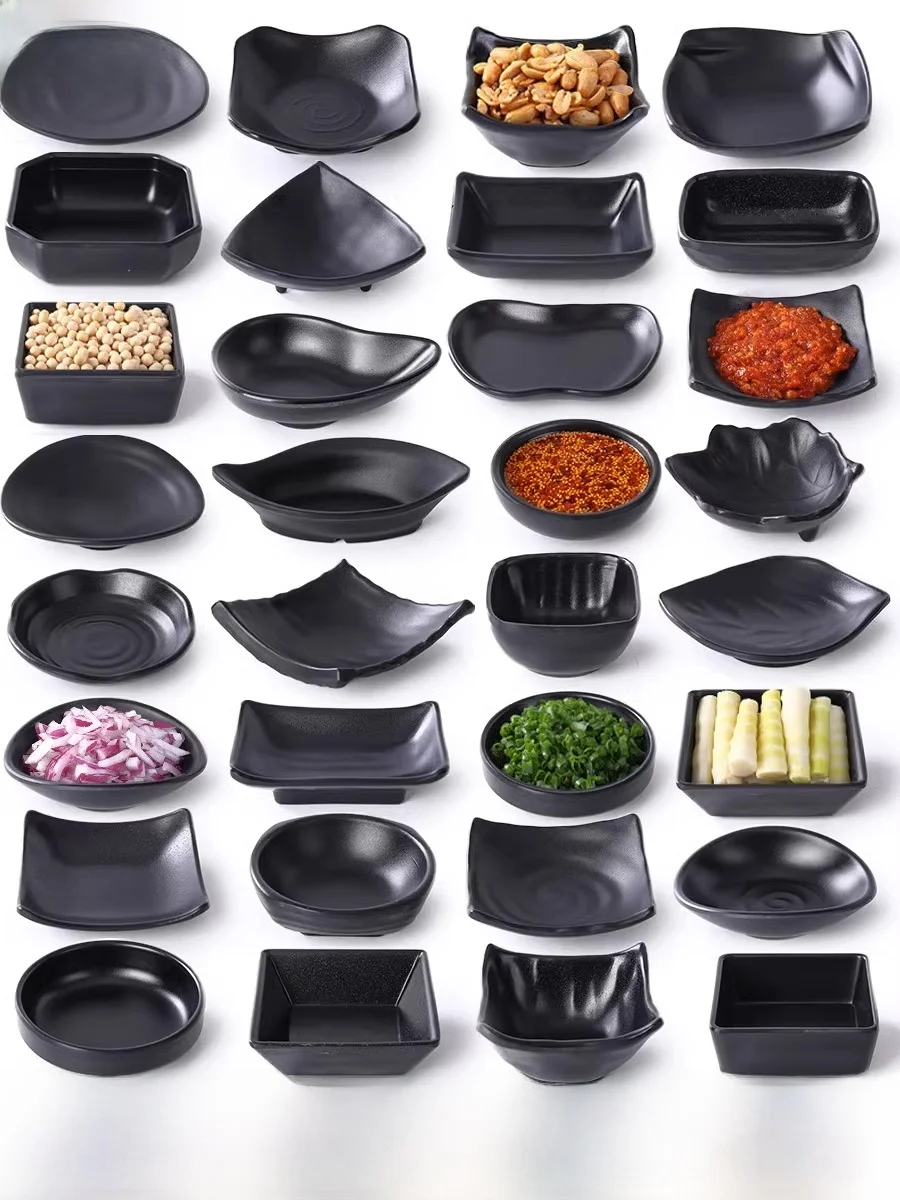 Plato de plástico comercial para salsa de mostaza coreana y japonesa, condimento especial para hot pot, plato para salsa de soja