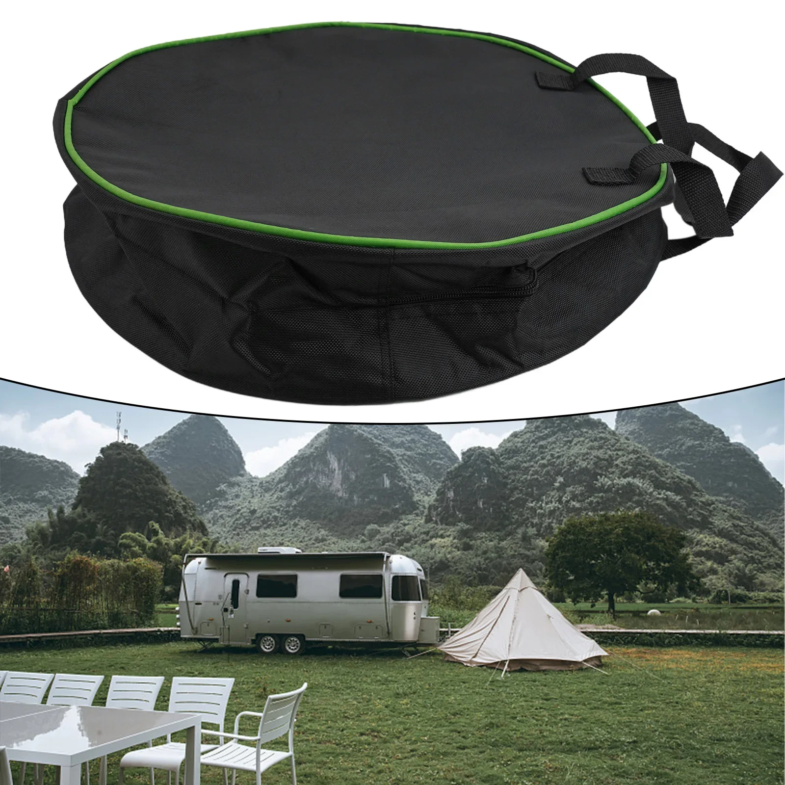 Campervan Cable Case 40cm In Diameter X 13cm Depth EV Cable Organizer Wear-resistant Anti-corrosion Large Storage Capacity
