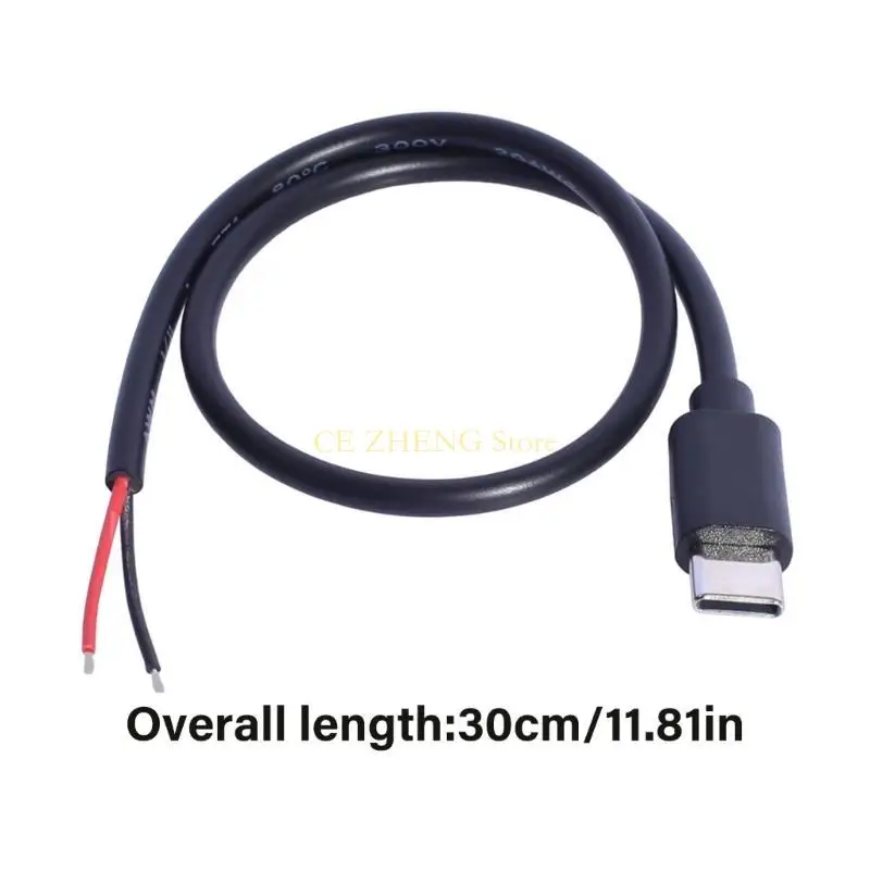 E56B 30cm USB C để mở cáp nguồn 2pin cho điện thoại động và máy tính bảng