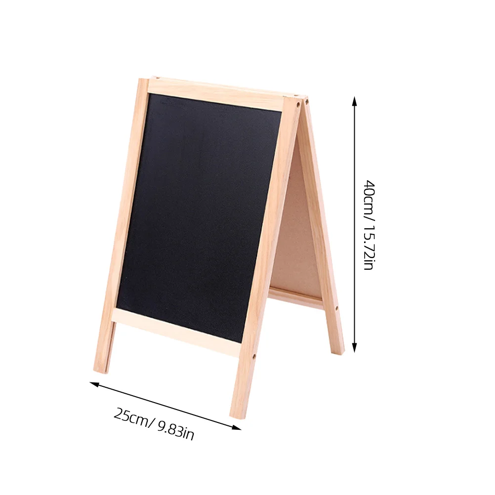 

2Pcs Wooden Double-Sided Chalk Board Erasable Writing Board for Drawing Learning Small Whiteboard Erasable Whiteboard