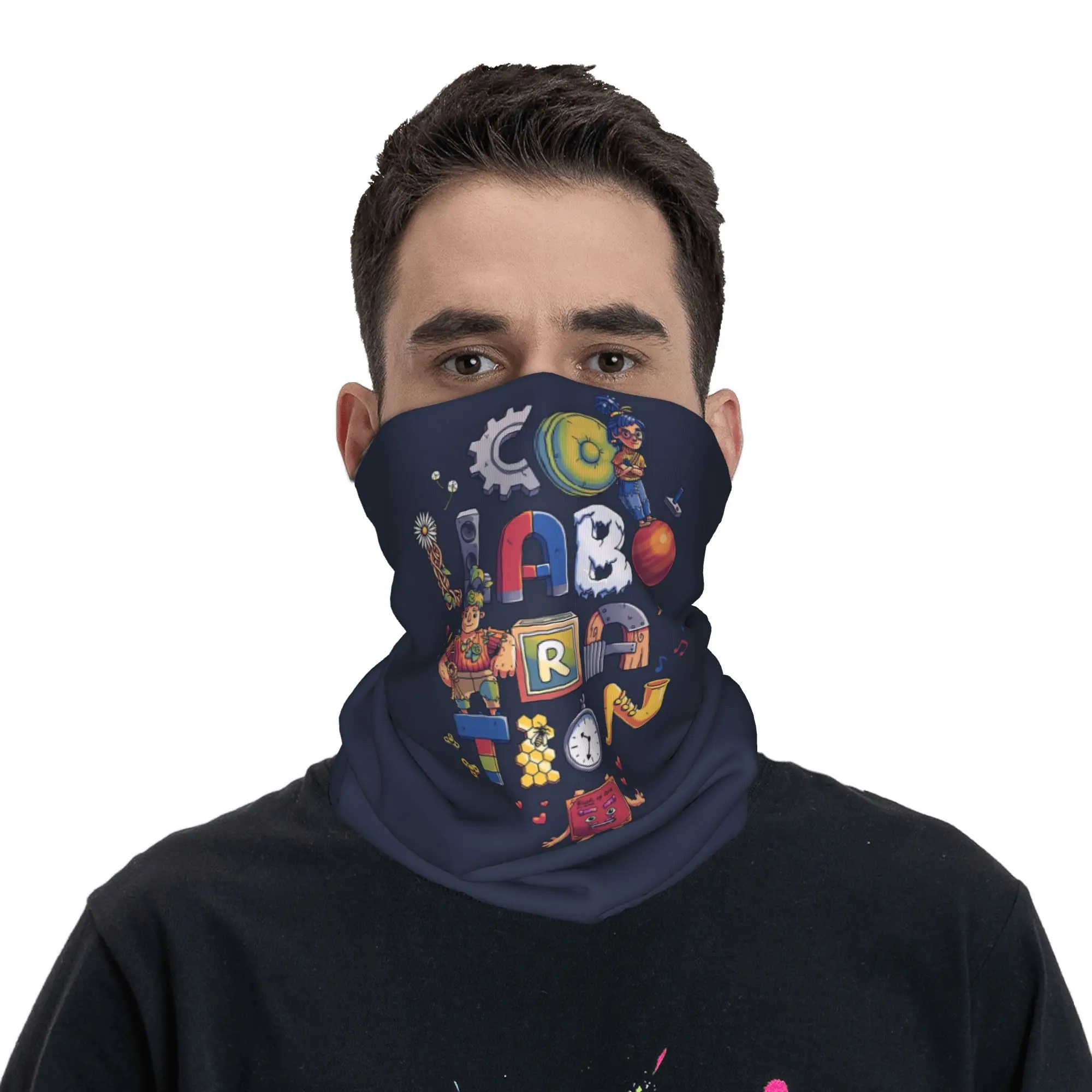 كودي التعاون، مايو، إنه يأخذ اثنين من قناع الجراب برقبة باندانا وشاح دافئ أغطية الرأس للجري للرجال والنساء والكبار قابل للتنفس