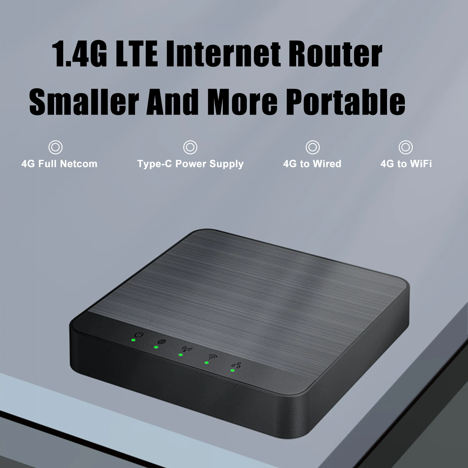 Router 4G LTE Internet Wireless Router with SIM Slot to Unlock Mobile Hotspot Modem WiFi TypeC Port 300Mbps LAN High Speed