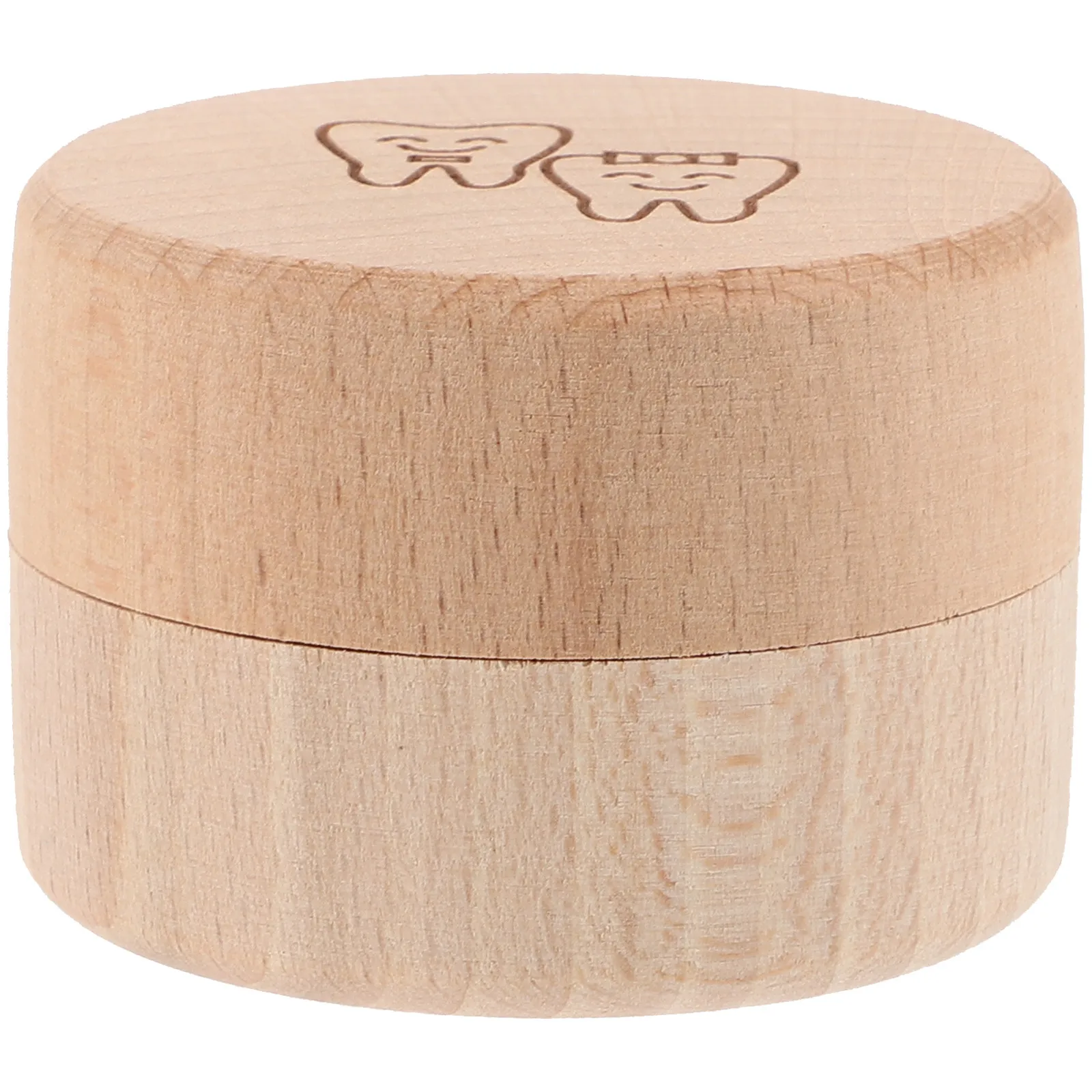 

Sturdy Round Wooden Tooth Box for Toddlers First Tooth and Curl Storage Container Keepsake Organizer Organizer for Teeth