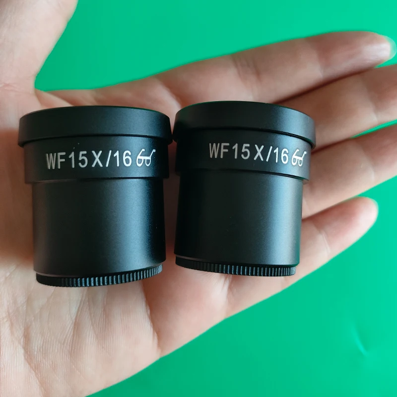 1PCS 2PCS WF15X/16 15X Wide Field Eyepiece For Binocular Trinocular Stereo Microscope 30MM Installation Interface Size