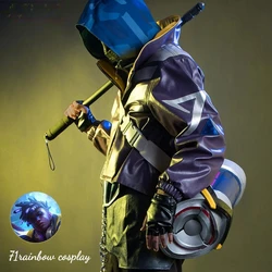 Ekko Cosplay Game LOL True Damage Ekko Cosplay Costume Male Uniforms Christmas Roleplay Costumes Sets Clothes LOL Cosplay
