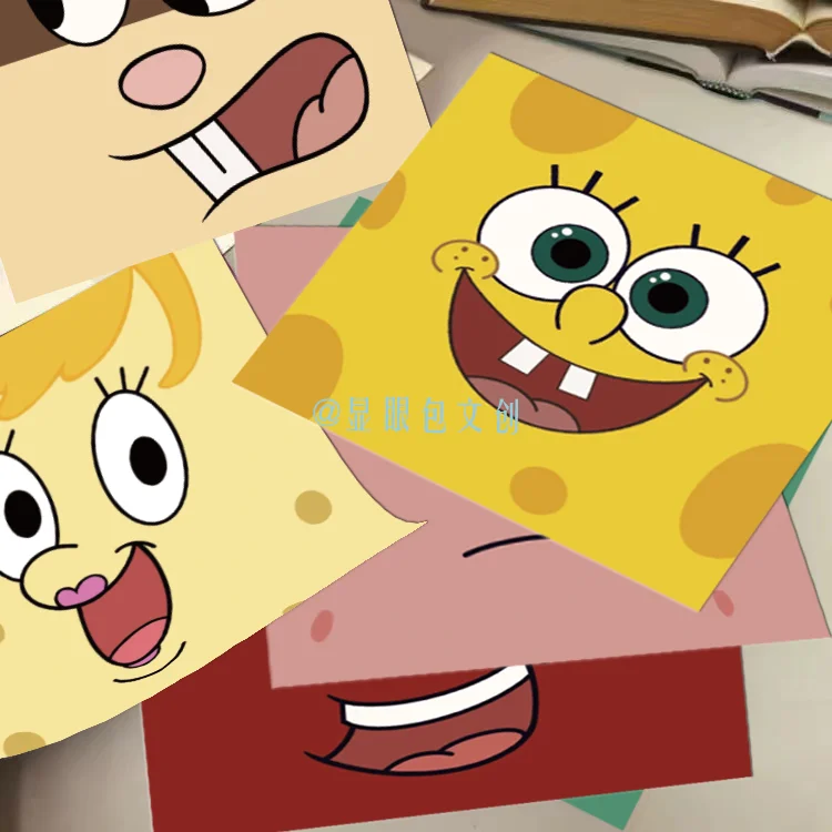 48 قطعة الكرتون لطيف سبونجبوب سكوير باتريك ستار قضية الهاتف المحمول الأمتعة كأس الغيتار DIY التعبير ملصق الديكور