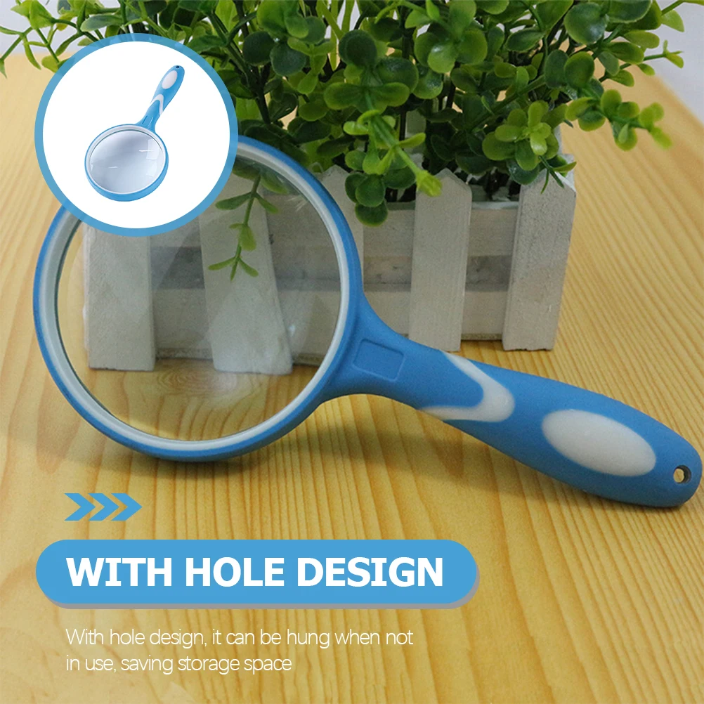 

Handheld Magnifying Glass Premium Rubber Acrylic Abs Lightweight Grip For Kids Nature Exploration Reading Tool Educational