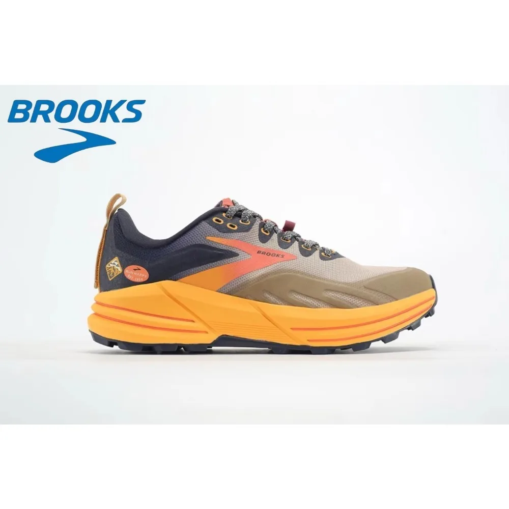 Brooks Men's Casual Sneakers Cascadia 16 Series Professional Marathon Outdoor Mountain Running Shoes