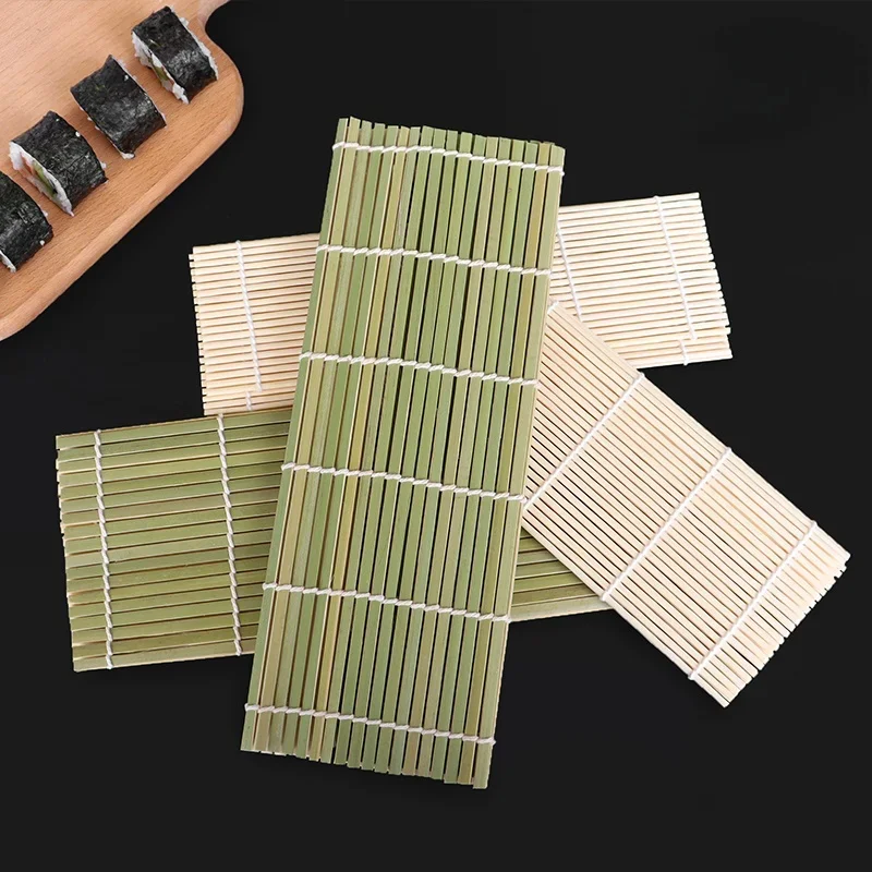 Sushi Tools Sushi Rolling Roller Bamboo Material Rolling Mats Sushi Maker DIY and A Rice Paddle Japanese Foods