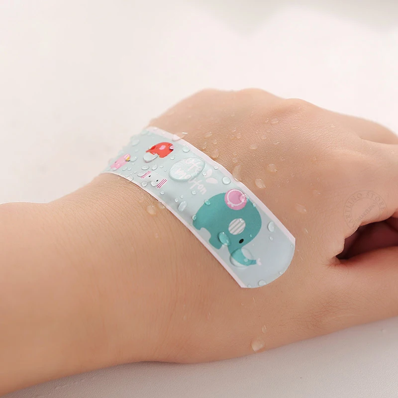 100Pcs กันน้ำ Band-Aids ทางการแพทย์ Anti-แบคทีเรียผ้าพันแผลกาวบาดแผล Dressing Sticking Plaster ฉุกเฉินชุด