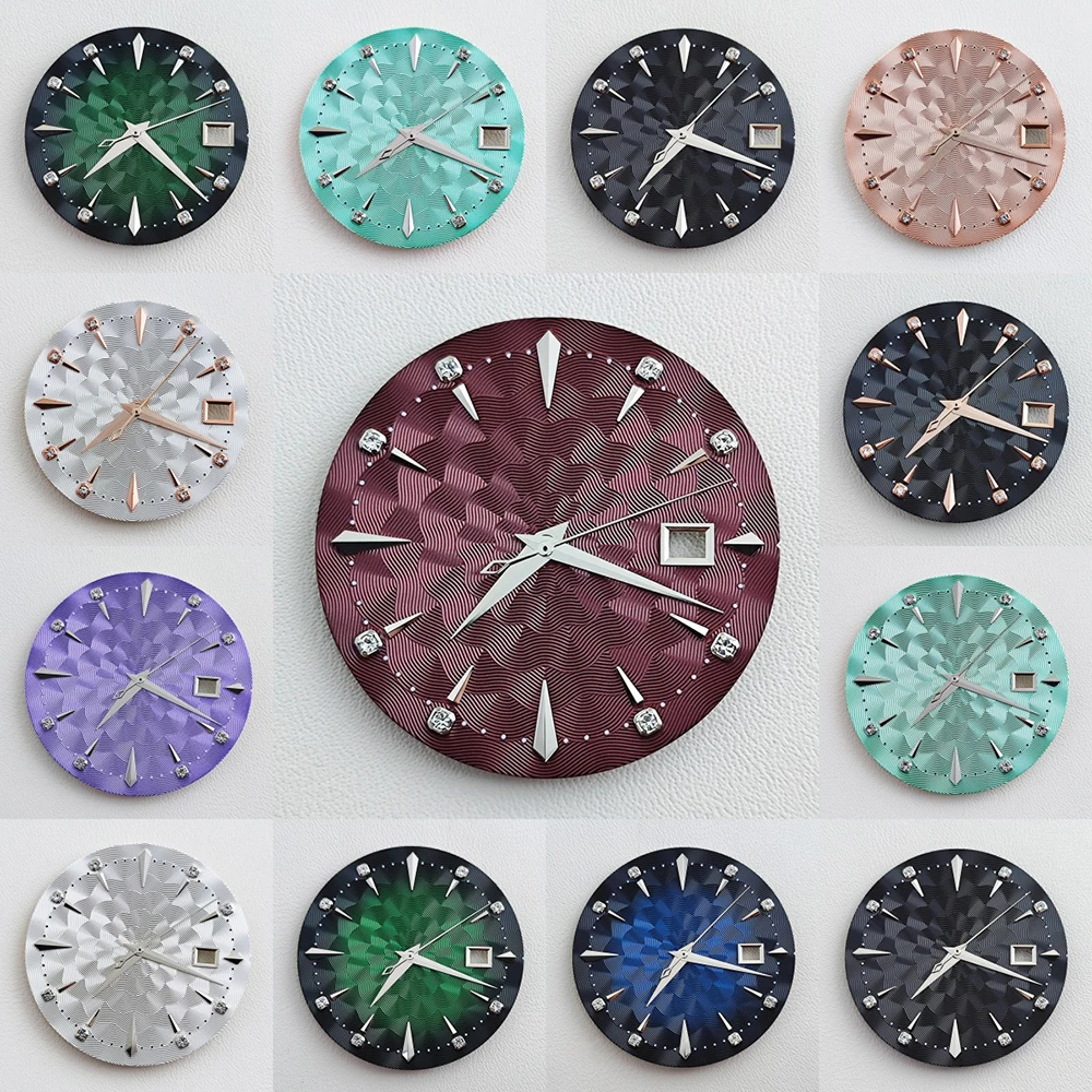 NH35 dial 29mm/35mm watch dial Cocktail dial with diamond dial custom logo dial NH35 watch modification Parts accessories