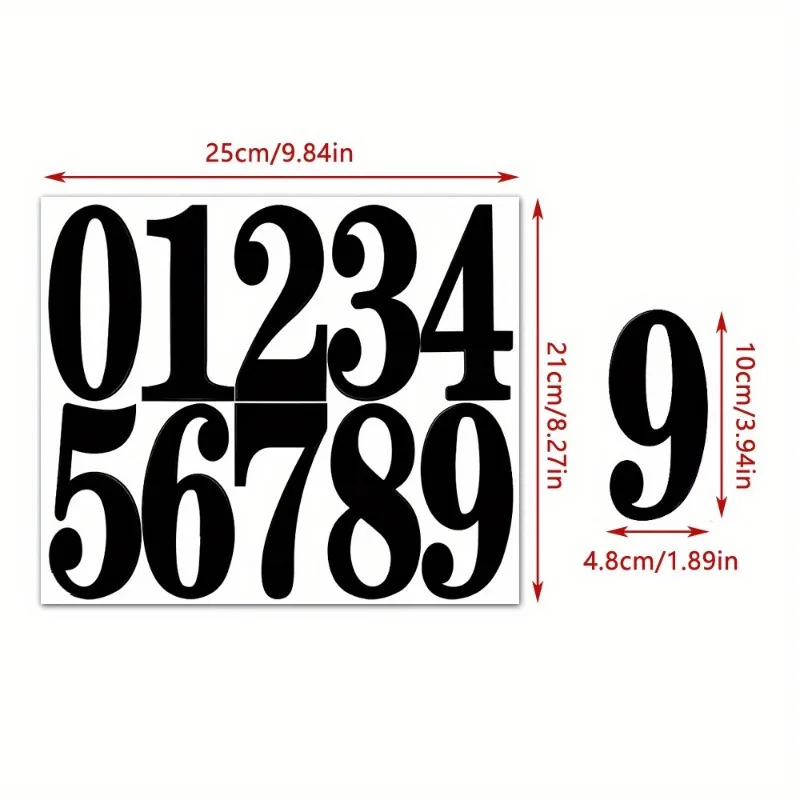 Digital stickers, mailbox stickers, and waterproof digital labels are used to mark house numbers and home office address numbers