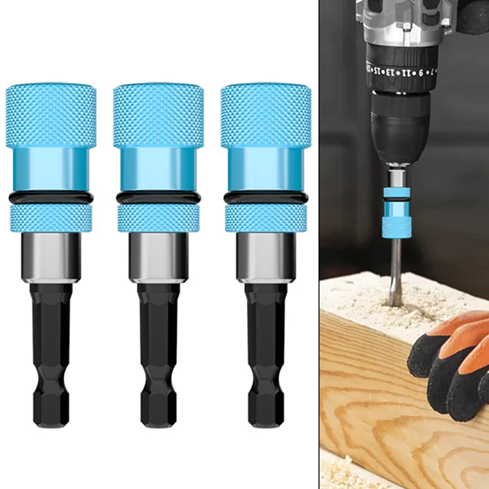3 pçs hex haste drywall broca titular magnético 1/4 Polegada chave de fenda bit adaptador hexagonal conector de troca rápida ferramentas elétricas