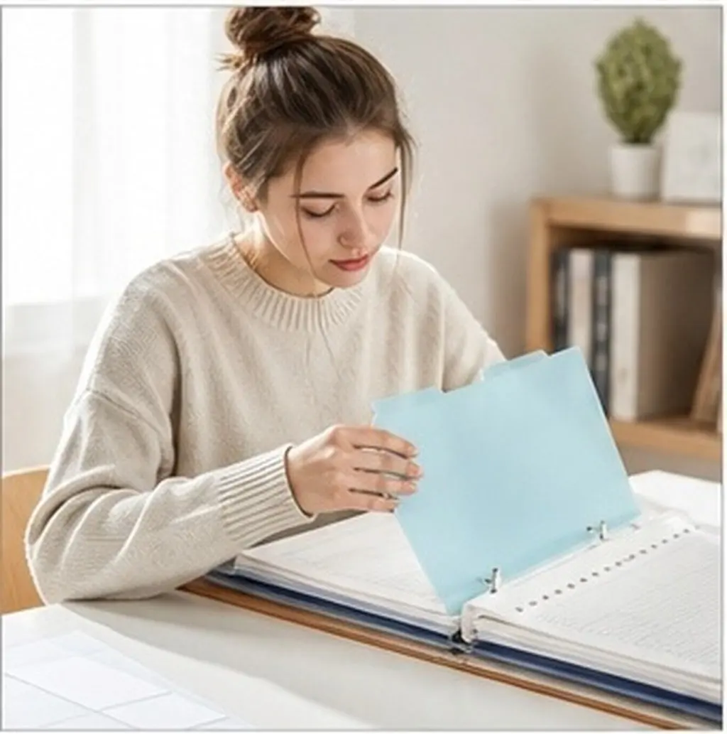 6Sets Binder Dividers PP Index Dividers Writable Tabs for Loose Leaf Notebook Notepad A4 A5 Colored Page Markers