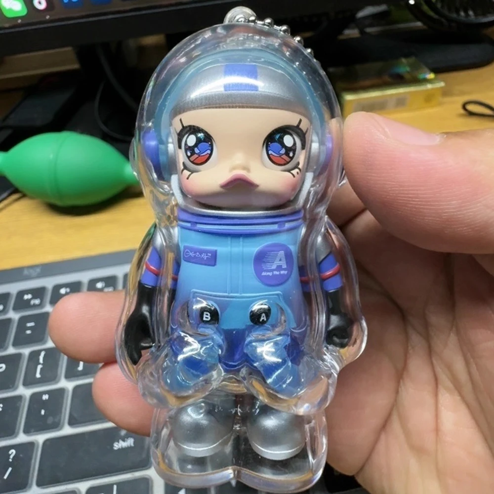 For Molly Plush Dolls Plastic Display Bag Transparent Portable Cable Organizer Box Protective Acrylic Storage Case No Doll