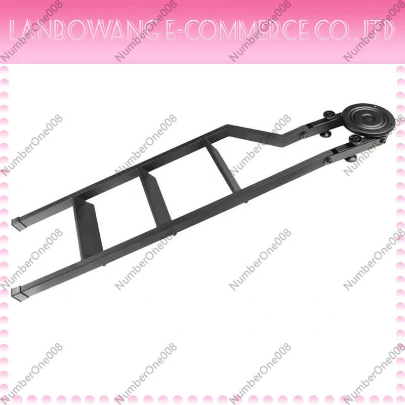 For Universal Pickup Truck Tailgate Folding Ladder, 126cm 360° Rotatable Heavy Duty Step Ladder with Anti-Slip Pedal