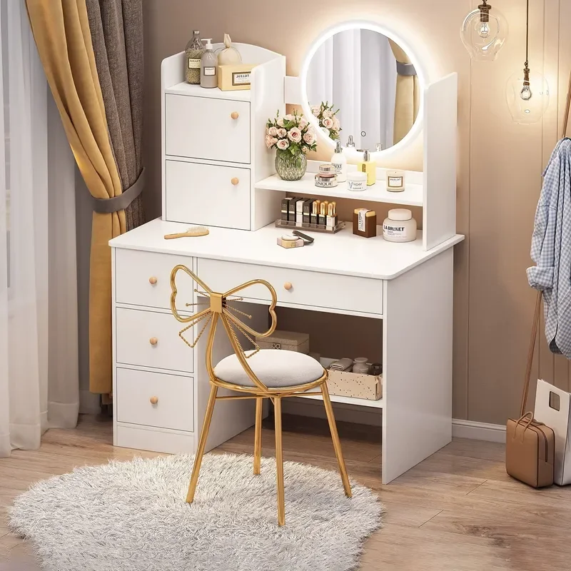 for Modern Bedroom Dresser Simple Small Cosmetic Cabinet Integrated Vanity Table for Small Apartment 2026 New Makeup Desk