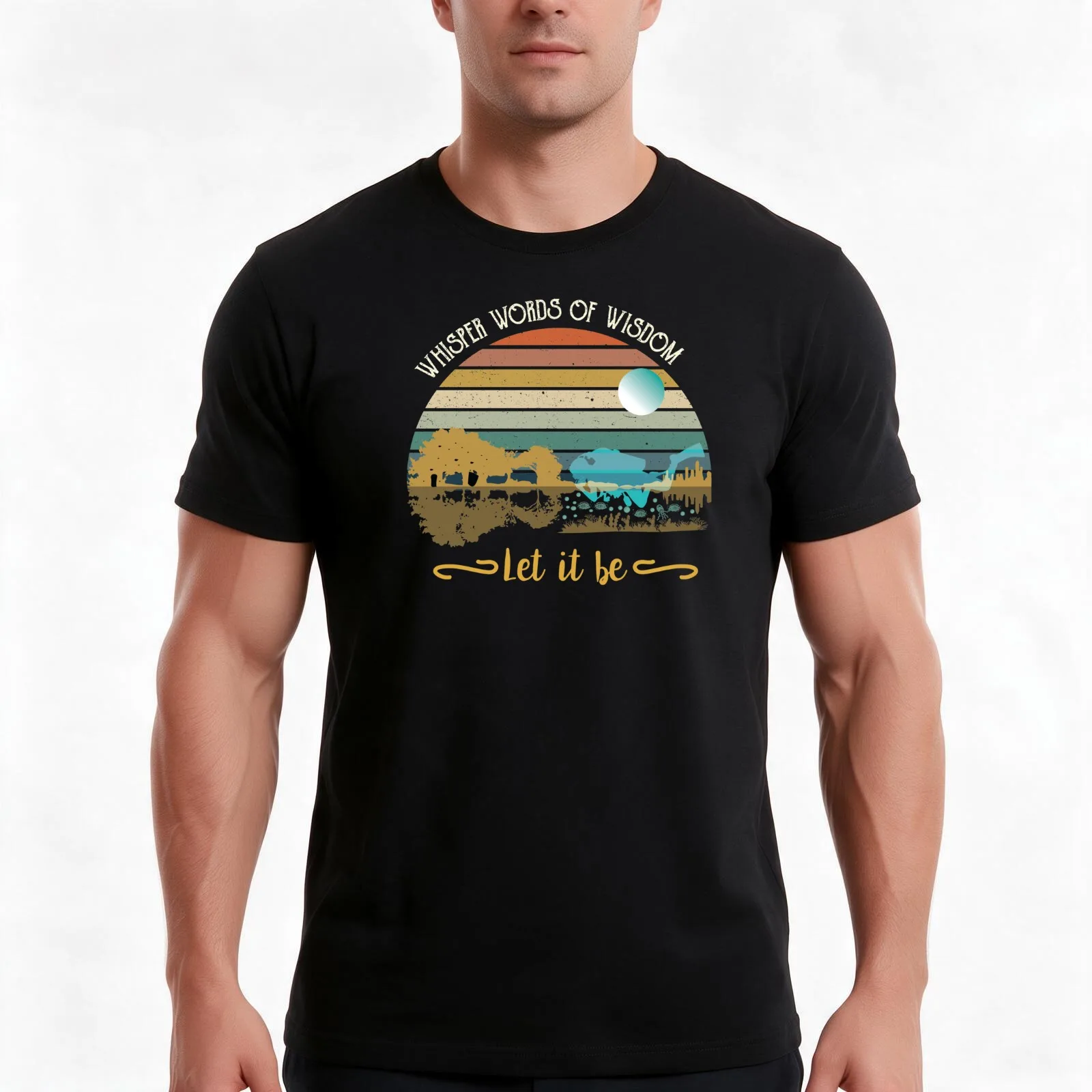 Whisper Words of Wisdom Let It Be short sleeve T-Shirt Summer Casual Cotton Tee Oversized Streetwear Tops Unisex Men Women